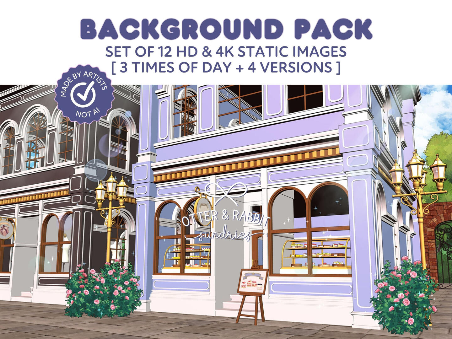 Cafe Date Static Background Set for Vtubers & Livestreams